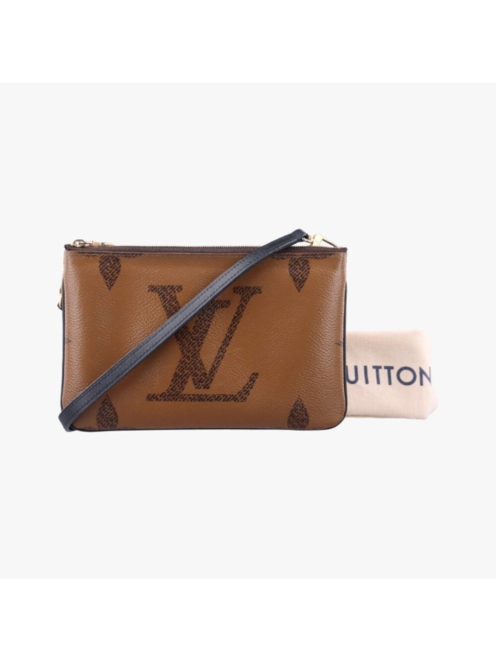 Louis Vuitton Pochette Double Zip Monogram Brown Giant